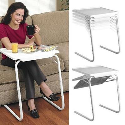 Plastic pad stalen buis beugel Liftable opvouwbare Portable Multi-Purpose laptop tafel instelbare hoogte: 53-74cm instelbare hoek: 30 graden/60 grad
