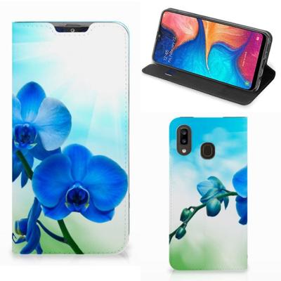 Samsung Galaxy A30 Smart Cover Orchidee Blauw - Cadeau voor je Moeder