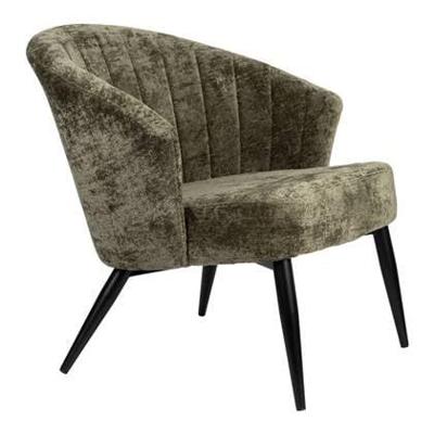 Dutchbone Fauteuil 'Georgia' Chenille, kleur Groen