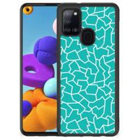 Samsung Galaxy A21s Case Cracks Blue - thumbnail