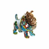 Decoratieve figuren DKD Home Decor 21 x 16 x 20,5 cm Gouden Bulldog Multicolour - thumbnail