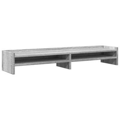 Monitorstandaard 100x24x16 cm bewerkt hout grijs sonoma eiken Monitorstandaard 100x24x16 cm bewerkt hout grijs sonoma eiken