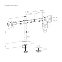 Schermtafel Support Aisens DT32TSR-279 17" 32" 20 kg - thumbnail