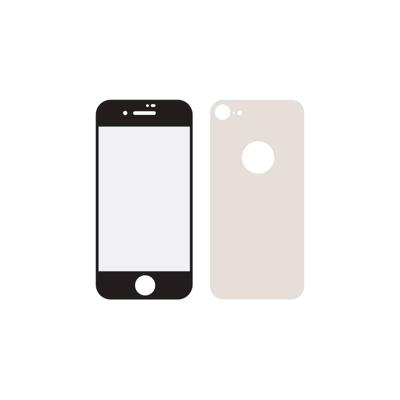 Mobilize Edge-To-Edge Glass Screen Protector Apple iPhone 8 Front and Back Pack Silver Full Glue