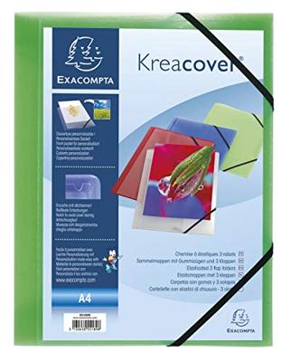 Elastomap exacompta kreacover a4 3 klep pp assorti | 5 stuks