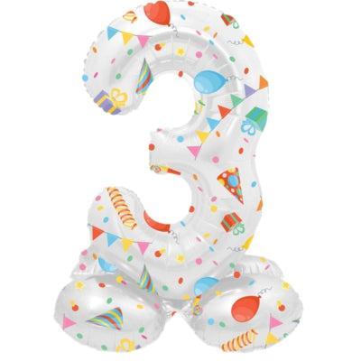 Folat folieballon staand 3 joyful party 41 cm | 20 stuks