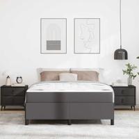 Bedframe met matras met matras Grijs 140 x 200 cm Kunstleer - thumbnail
