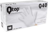 Handschoenen uit nitril, medium, wit, doos van 100 stuks - thumbnail