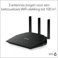 NETGEAR 4-Stream WiFi 6-router (RAX10) - AX1800 draadloze snelheid (tot 1,8 Gbps) | 100 m2 dekking - thumbnail