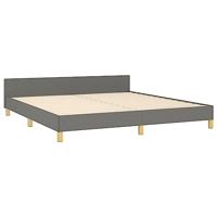 Bedframe zonder matras stof donkergrijs 160x200 cm - thumbnail