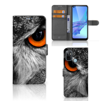 OPPO A53 | OPPO A53s | Telefoonhoesje | Met pasjeshouder | Uil - thumbnail