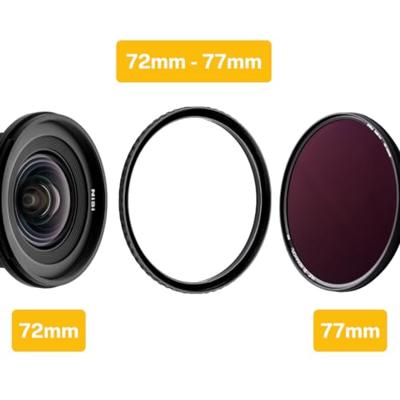 NiSi Brass Step-Up Ring 72-77 mm Filter Adapter Adapter Ring