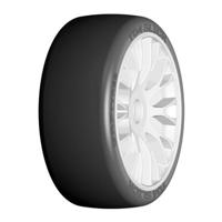 GRP GT-T04 Slick - XM3 Soft - Mounted on New Rigid White Wheel - 1 pair - thumbnail