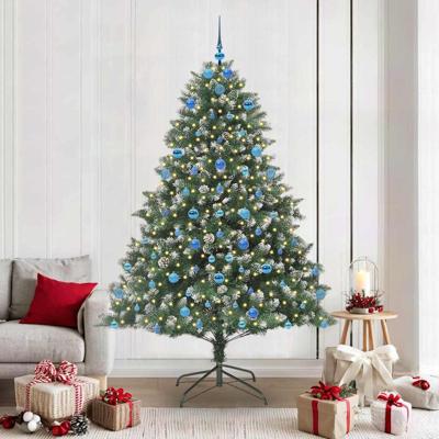 VidaXL Kunstkerstboom met 300 led groen 210 cm pvc en plastic en staal