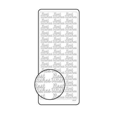 Vaessen Creative • sticker 10x23cm 10pcs zilver "best wishes"