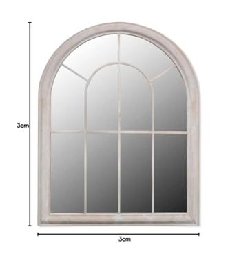 VidaXL Tuinspiegel rustiek boogvormig 69x89 cm