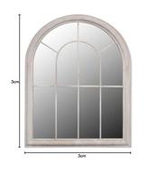 VidaXL Tuinspiegel rustiek boogvormig 69x89 cm - thumbnail