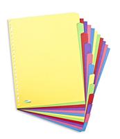 Tabbladen Oxford A4+ 23-gaats 12-delig karton kleur - thumbnail