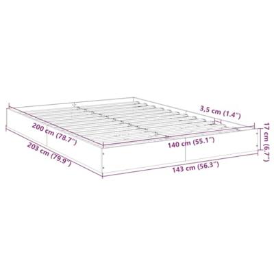 Bedframe zonder matras hout sonoma eikenkleurig 140x200 cm