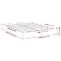 Bedframe zonder matras hout sonoma eikenkleurig 140x200 cm - thumbnail
