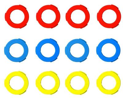 Magura cover-kit voor remklauw blauw/rood/geel 12st. 2701240