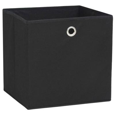 VidaXL Opbergboxen 10 st 28x28x28 cm nonwoven stof zwart VidaXL Opbergboxen 10 st 28x28x28 cm nonwoven stof zwart