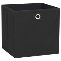 Opbergboxen 10 st 28x28x28 cm nonwoven stof zwart - thumbnail