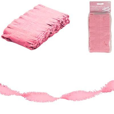 Folat twist slinger crêpepapier roze 6 meter | 24 stuks