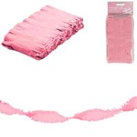 Folat twist slinger crêpepapier roze 6 meter | 24 stuks - thumbnail