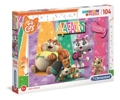 Clementoni Legpuzzel 44 Cats 104 stukjes Clementoni Legpuzzel 44 Cats 104 stukjes