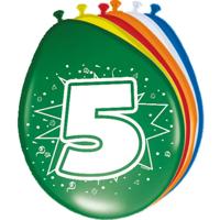 Ballonnen 5 jaar pak a 8 stuks - thumbnail