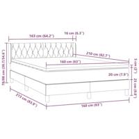 Boxspring met matras fluweel roze 160x210 cm - thumbnail