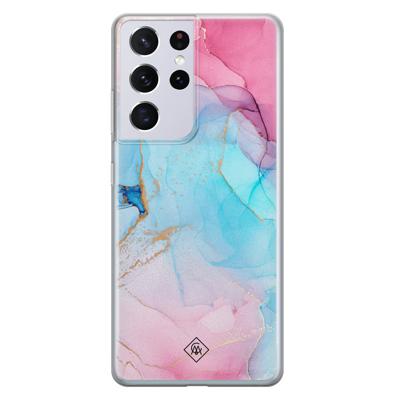 Samsung Galaxy S21 Ultra siliconen hoesje - Marble colorbomb Samsung Galaxy S21 Ultra siliconen hoesje - Marble colorbomb