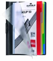 Durable DURACLIP® INDEX 50 223401 DIN A4 Zwart - thumbnail