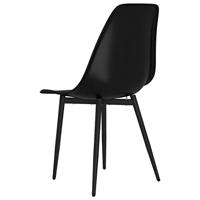 Eetkamerstoelen 4 st PP zwart - thumbnail