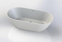 Arcqua Cusco vrijstaand ligbad 175x85x55cm cast marble Mat Wit BAD119191 - thumbnail