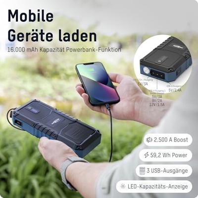 Ansmann Snelstartsysteem ANSMANN Jump Starter 16.0 Amper Schnellstarter 1900-0130 Ansmann Snelstartsysteem ANSMANN Jump Starter 16.0 Amper Schnellstarter 1900-0130