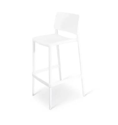 Stapelbare barkruk Nevada voor gebruik binnen of buiten kleur Wit