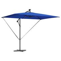 Cantilever Banana Parasol met slot Blauw 294 x 200 x 254 cm - thumbnail