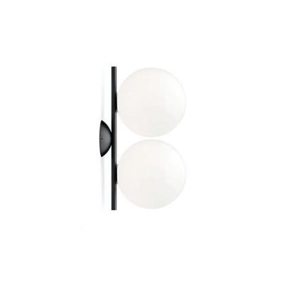 Flos IC C/W1 Double Wandlamp - Zwart