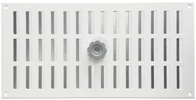 Aluminium Afsluitbaar Schuifrooster Opbouw 400 X 200mm - Wit (3-4020w)