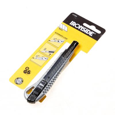 Ironside Afbreekmes autolock 9mm metaal Ironside Afbreekmes autolock 9mm metaal