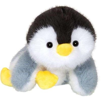 Pluche knuffelpinguïn Floppy Choopy - GIPSY TOYS - 22 cm - Zwart / Wit / Grijs