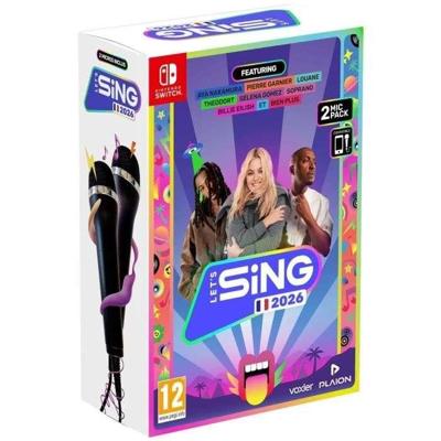 Laten we 2026 zingen + 2 microfoons - Nintendo Switch-game