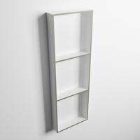 MONDIAZ EASY Nis 89,5x29,5cm in solid surface kleur Army | Talc. 3 vakken geschikt voor in- of opbouw - thumbnail