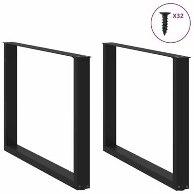 Salontafelpoten 2 st U-vormig 100x(72-73) cm staal zwart Salontafelpoten 2 st U-vormig 100x(72-73) cm staal zwart