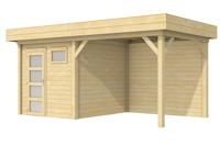 Blokhut Kuifmees 250x250 cm + luifel 400 cm - thumbnail