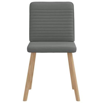 Eetkamerstoelen 4 st stof donkergrijs