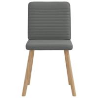 Eetkamerstoelen 4 st stof donkergrijs - thumbnail