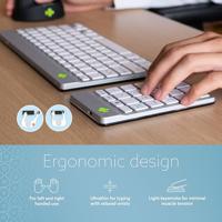 R-GO Tools Numpad Break Numeriek toetsenbord Bluetooth Ergonomisch Wit - thumbnail